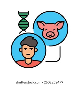 Xenogenes color line icon for digital and print projects.  Minimal clean icons for apps and websites. Modern simple icons for UI UX and branding