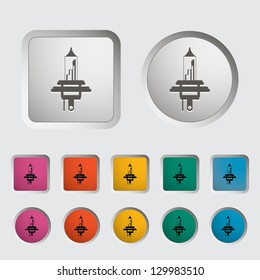 Xenon car lamp icon. Vector illustration