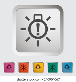Xenon car lamp icon. Vector illustration