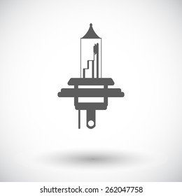 Xenon car lamp. Single flat icon on white background. Vector illustration.