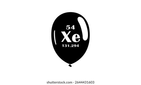 Xenon chemical symbol, black isolated silhouette - Powered by Shutterstock - Get 15% off with code: PIKWIZARD15