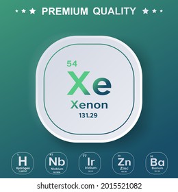 Xenon element from the periodic table - Modern design