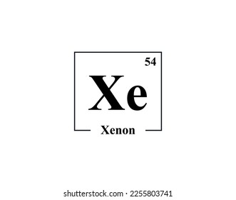 Xenon icon vector. 54 Xe Xenon