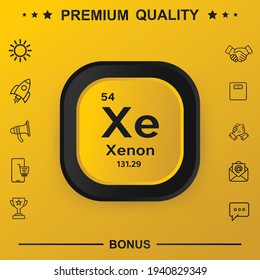 Xenon symbol with yellow button