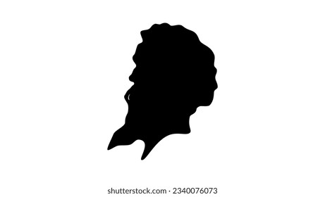 Xenophanes silhouette, high quality vector