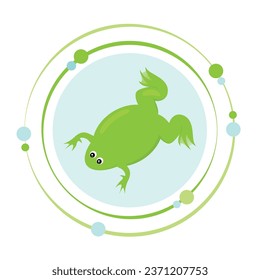 Símbolo gráfico de ilustración vectorial Xenopus laevis