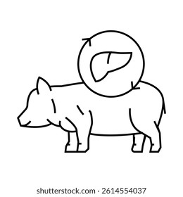 xenotransplantation future technology line icon vector. xenotransplantation future technology sign. isolated contour symbol black illustration