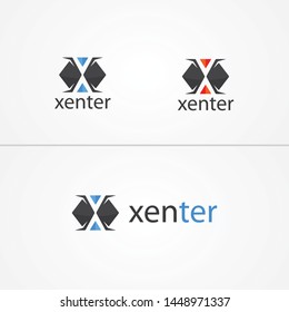 Xenter logo template for company or personal