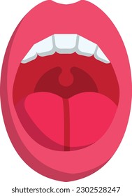 xerostomia or dry mouth vector color icon design, Dentistry symbol, Healthcare sign, Dental instrument stock illustration, Open mouth breathing while sleeping negatively affects teeth concept