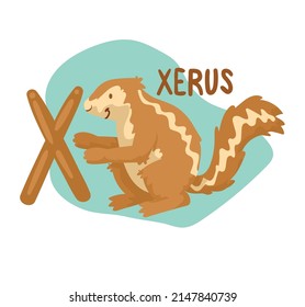 Xerus And X Letter Icon