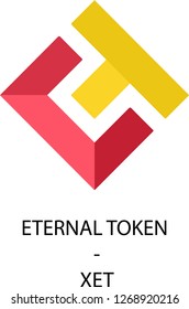 XET Eternal Token Cryptocurrency vector illustration