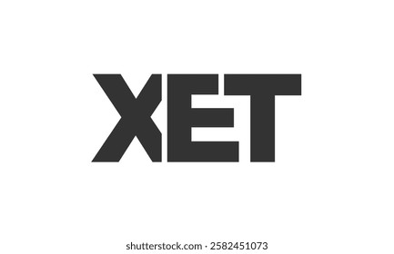 XET logo design template with strong and modern bold text. Initial based vector logotype featuring simple and minimal typography. Trendy company identity ideal for businesses brand presence.