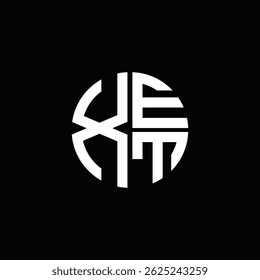 Logotipo XET ícone XET monograma XET letra minimalista Círculo plano Design de logotipo abstrato moderno exclusivo.
