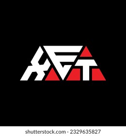 Diseño del logotipo de la letra del triángulo XET con forma de triángulo. Monograma de diseño del logotipo del triángulo XET. Plantilla de logotipo vectorial de triángulo XET con color rojo. Logotipo triangular XET Diseño sencillo, elegante y lujoso.