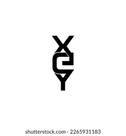 diseño del logotipo del monograma inicial con letras xey