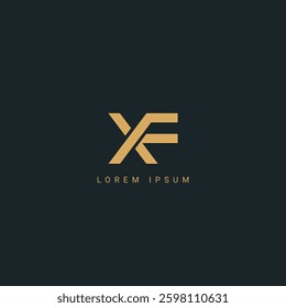 XF Alphabet letters Initials Monogram logo FX, X and F