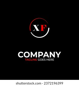 plantilla de diseño de logotipo para letras modernas creativas XF