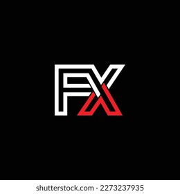 XF or FX ‍abstract outstanding professional business awesome artistic branding company different colors illustration logo