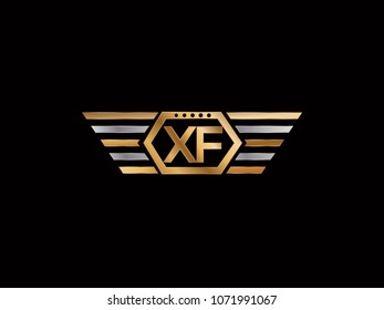 XF initial box letter design