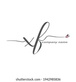 XF Initial Handwriting logo luxury vector beauty