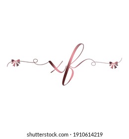XF Initial logo handwriting modern luxury fashion