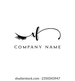 XF initial Logo lash logo eyelash vector modern