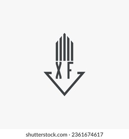 XF initials Real Estate Logo stock illustration. Logo vector
