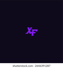 XF letter cool and sporty design techno sport logo with bold monogram style
