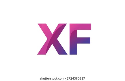 XF Letter Gradient Monogram Logo for Modern Business Branding
