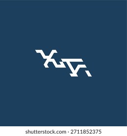 Logotipo moderno del monograma del estilo del techno minimalista del diseño inicial del concepto del esport de la letra de XF