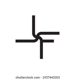 XF letter logo design vector