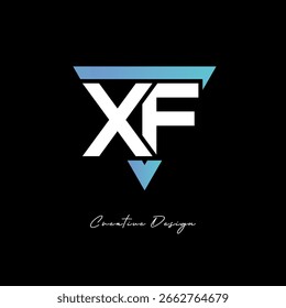 XF Letter Logo in Triangle -Modern Gradient Monogram for Branding and Identity Design