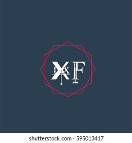 xf logo letter initial, Abstract Polygonal Background Logo, design for Corporate Business Identity,flat icon, Alphabet letter