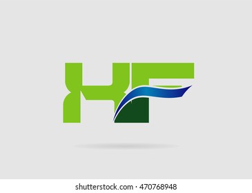 XF Logo. Vector Graphic Branding Letter Element
