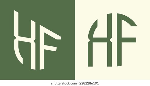 XF modern initial letter logo design vector bundle. It will be suitable for which company or brand name start those initial.