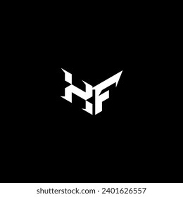 Soporte inicial del logotipo del emblema de XF Premium y concepto de diseño de juegos