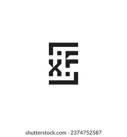 Logotipo retro de concepto cuadrado de XF en un diseño profesional de alta calidad que se imprimirá en cualquier medio de impresión