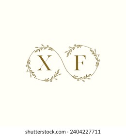 XF wedding infinity in elegant monogram with high quality professional design that will print well
