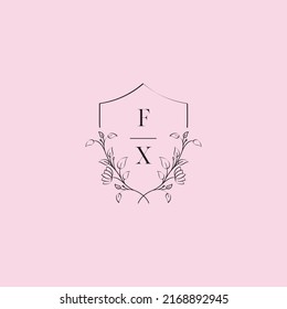 XF wedding logo letters in high quality professional design that will print well across any print media