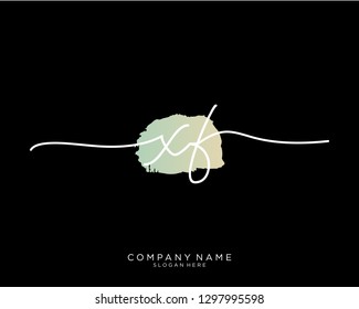 XF X F Initial handwriting logo template