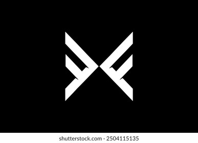 XFF ,FXF triangle logo design, FF, FX, XF, creative logo with black background	