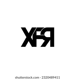 diseño del logotipo de la letra monograma de la tipografía xfr