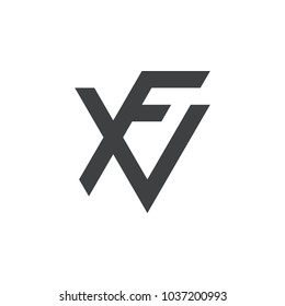 XFV letter logo design vector