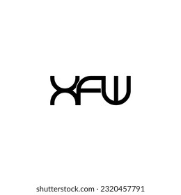 xfw typography letter monogram logo design