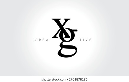 XG  Elegant Serif Monogram Logo – Luxury Lowercase Typographic Lettermark for Modern Branding