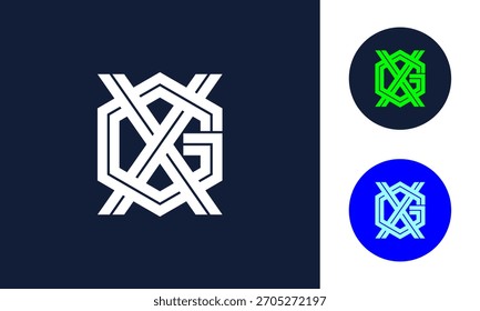 Monograma do logotipo XG ou GX