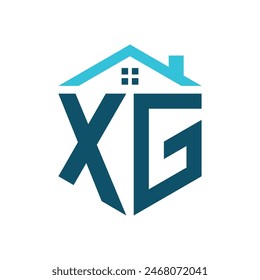 XG House Logo Design Plantilla. Letra XG Logo para Bienes Raíces, Construcción o cualquier negocio relacionado con la casa