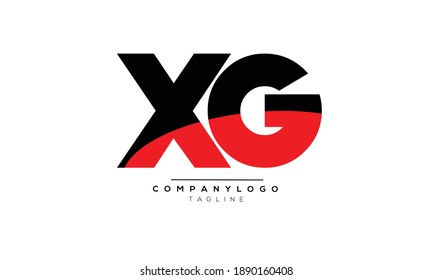 Diseño del logotipo del alfabeto de texto del icono XG en monograma