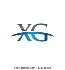 XG initial company group blue swoosh logo