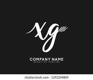 XG Initial Handwriting Logo Template Vector